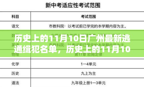 歷史上的11月10日廣州逃犯名單揭秘，最新通緝犯名單曝光