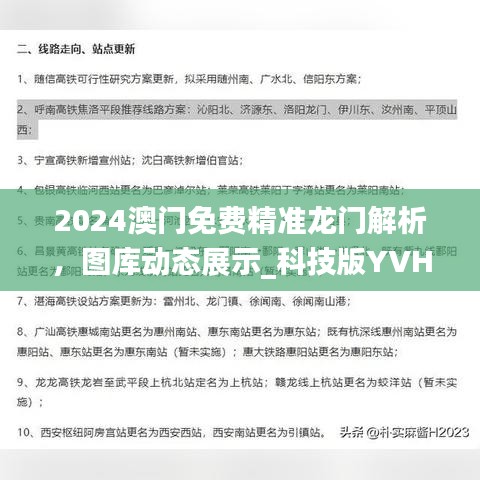 2024澳門免費(fèi)精準(zhǔn)龍門解析，圖庫(kù)動(dòng)態(tài)展示_科技版YVH464.54