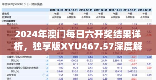 2024年澳門每日六開獎結(jié)果詳析，獨享版XYU467.57深度解讀