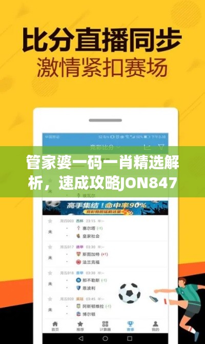 管家婆一碼一肖精選解析，速成攻略JON847.89