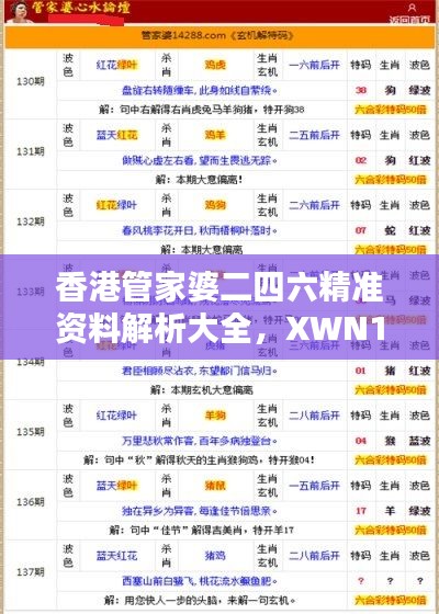 香港管家婆二四六精準(zhǔn)資料解析大全，XWN125.85新解版揭秘