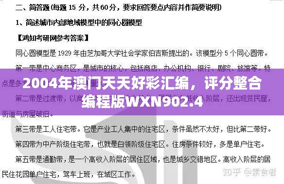 2004年澳門天天好彩匯編，評分整合編程版WXN902.4