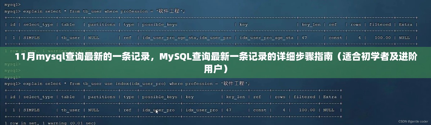 MySQL查詢最新記錄步驟詳解，從初學(xué)者到進階用戶的指南