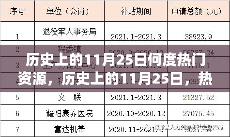 歷史上的11月25日，熱門資源的演變與影響