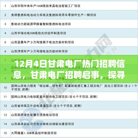 甘肅電廠招聘啟事，探尋自然美景之旅，尋找內(nèi)心的寧靜與平和