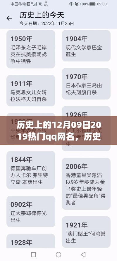 歷史上的12月09日熱門QQ網(wǎng)名演變與體驗(yàn)探究