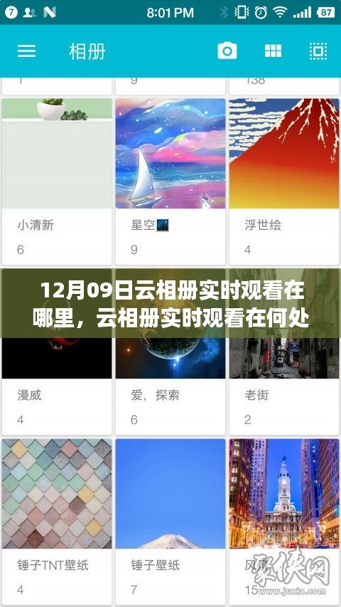 關于云相冊實時觀看，尋找12月09日的特定觀察點