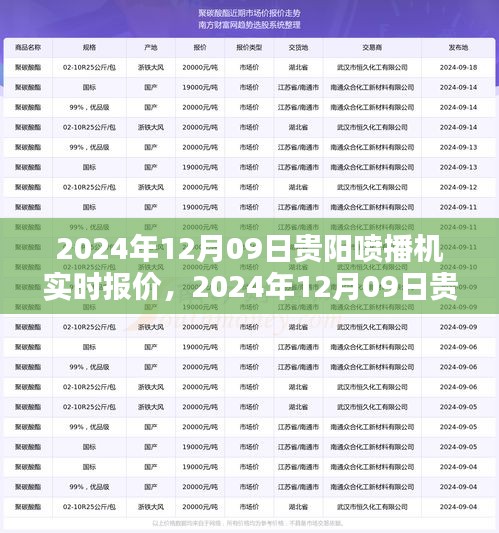 2024年12月09日貴陽噴播機(jī)實時報價及選購指南，深度解析與報價大全