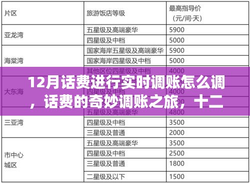 十二月話費實時調(diào)賬指南，奇妙之旅與溫情時刻