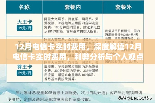 深度解讀，12月電信卡實(shí)時(shí)費(fèi)用詳解——利弊分析與個(gè)人觀點(diǎn)體驗(yàn)