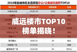 威遠(yuǎn)樓市TOP10榜單揭曉！