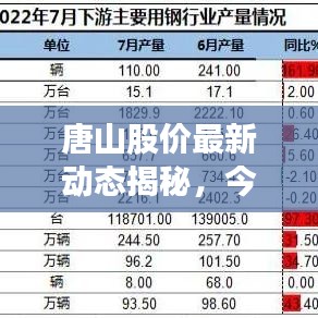 唐山股價最新動態(tài)揭秘，今日走勢一覽無余