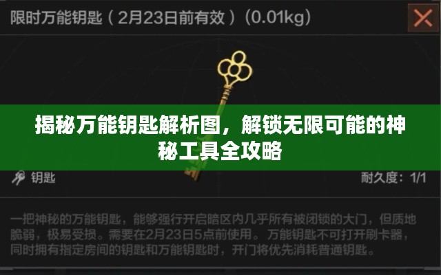 揭秘萬能鑰匙解析圖，解鎖無限可能的神秘工具全攻略