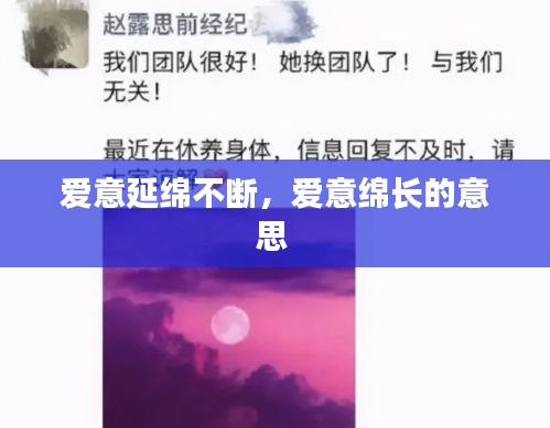 愛意延綿不斷，愛意綿長的意思 