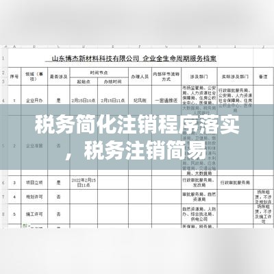 稅務(wù)簡化注銷程序落實，稅務(wù)注銷簡易 