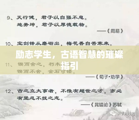 勵志學(xué)生，古語智慧的璀璨指引