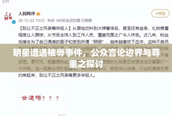 明星遭遇被辱事件，公眾言論邊界與尊重之探討